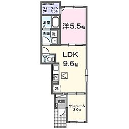 ロイヤル エンブレム 1LDKの間取図画像