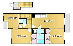 シャルマンハウス 2SLDKの間取図画像