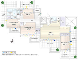 ライオンズマンション赤堤第2 401 4LDKの間取り