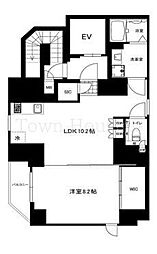 CREAL premier恵比寿 4階1LDKの間取り