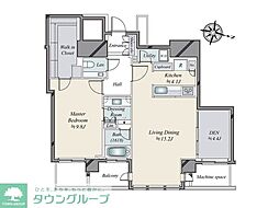 赤坂タワーレジデンス　トップオブザヒル 31階1SLDKの間取り