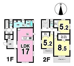 一宮市北方町北方字南辰已前75-10 3LDKの間取り