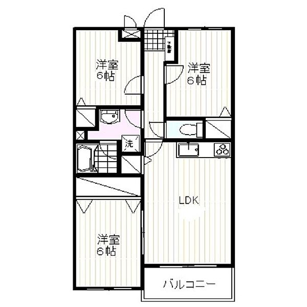 レアールヒルズ香貫 201｜静岡県沼津市玉江町(賃貸マンション3LDK・2階・65.70㎡)の写真 その2