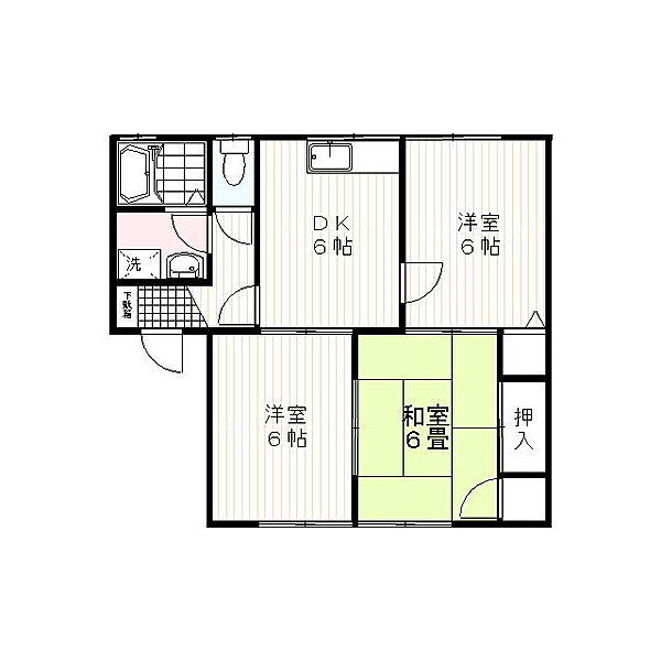 セジュールフルヤ　Ｂ 202｜静岡県駿東郡清水町徳倉(賃貸アパート3DK・2階・58.00㎡)の写真 その2