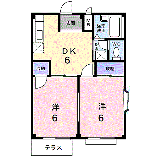 メゾン新村III 101｜静岡県駿東郡清水町湯川(賃貸アパート2DK・1階・39.00㎡)の写真 その2