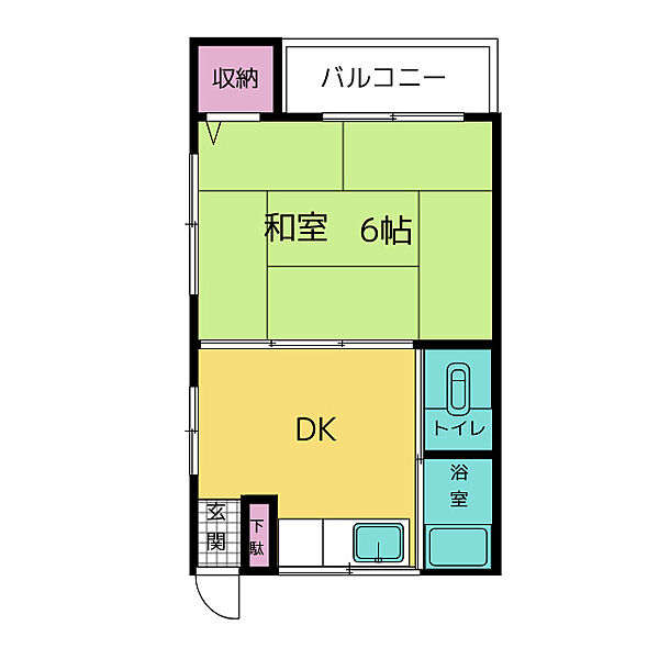 コーポ若竹Ｂ棟 102｜静岡県沼津市寿町(賃貸アパート1DK・1階・23.92㎡)の写真 その2