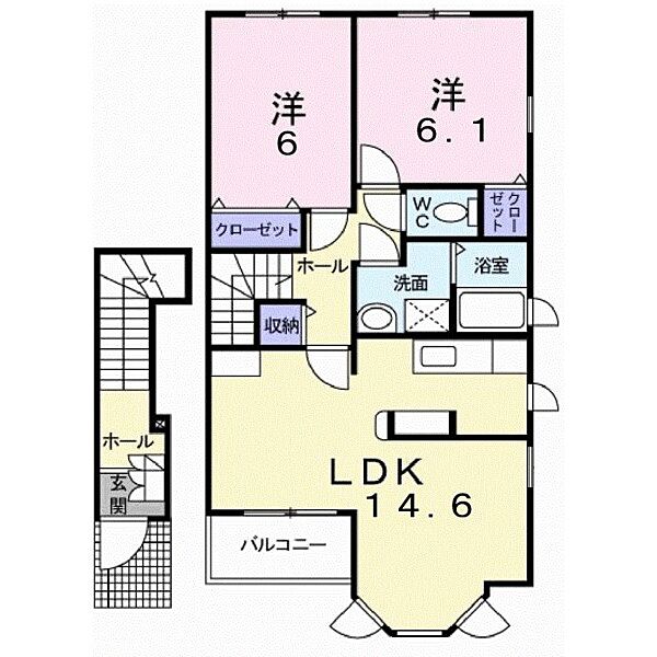 メゾン・ヌーヴォー 203｜静岡県裾野市富沢(賃貸アパート2LDK・2階・63.49㎡)の写真 その2