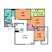 D-Crinum御殿場II 302 ｜ 静岡県御殿場市東田中（賃貸アパート3LDK・3階・81.36㎡） その2