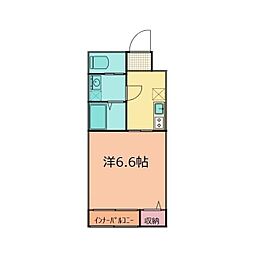 エスペシア華X 3階1Kの間取り