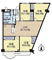 シーアイマンション東戸塚B棟 4LDKの間取図画像