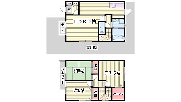 パストラルコート ｜兵庫県加古郡稲美町国岡3丁目(賃貸テラスハウス3LDK・1階・90.58㎡)の写真 その2