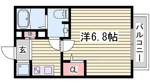 ル・シャンデパン ｜兵庫県明石市林崎町2丁目(賃貸アパート1K・1階・23.18㎡)の写真 その2