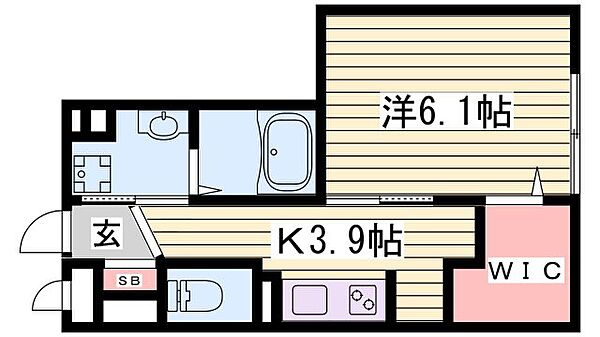 兵庫県三木市平田(賃貸アパート1K・3階・28.15㎡)の写真 その2