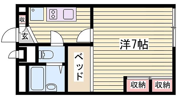 レオパレス天神III 104｜兵庫県明石市大久保町西島(賃貸アパート1K・1階・23.18㎡)の写真 その2