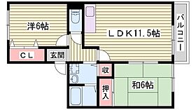 リベルテ西神戸  ｜ 兵庫県神戸市西区二ツ屋1丁目（賃貸アパート2LDK・2階・53.82㎡） その2