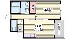 ルークフラット播磨  ｜ 兵庫県加古郡播磨町大中2丁目（賃貸アパート1DK・1階・36.00㎡） その2