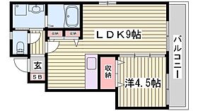 パレンティア  ｜ 兵庫県明石市大蔵中町（賃貸アパート1LDK・1階・34.00㎡） その2