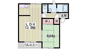 ファジーアドザックスB棟  ｜ 兵庫県明石市魚住町住吉2丁目（賃貸アパート1LDK・1階・46.32㎡） その2