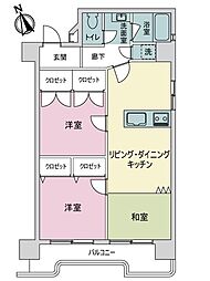 カテリーナ代々木 3DKの間取り