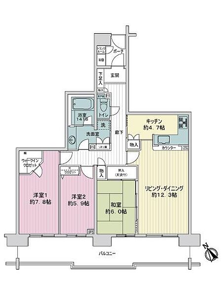 間取りを拡大表示