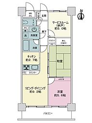 ライオンズガーデン新小岩 2SLDKの間取り