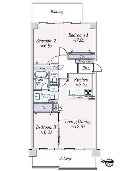 間取りを拡大表示