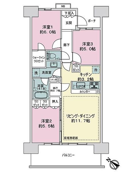 間取りを拡大表示