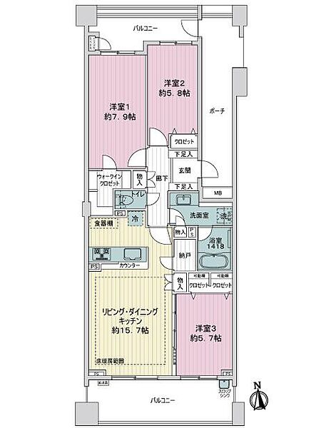 間取りを拡大表示
