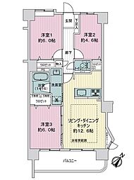 ダイアパレス潮見 3LDKの間取図画像