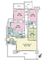 ルネ船橋新高根レジデンシャルヴィラ 4LDKの間取図画像