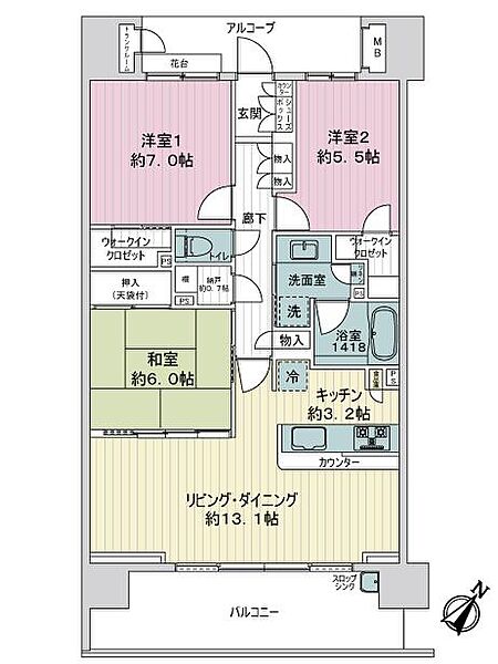 間取りを拡大表示