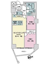 サンクタス横浜mid 2LDKの間取図画像