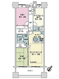 クレストシティタワーズ横浜 2SLDKの間取図画像