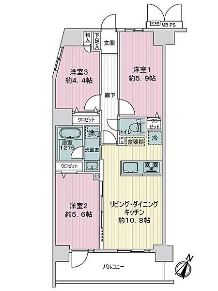 間取りを拡大表示