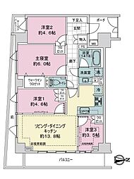 アールブラン武蔵新城 4LDKの間取り