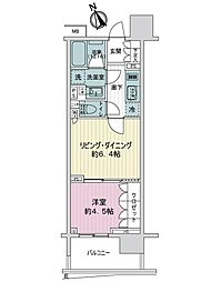 オープンレジデンシア名古屋駅THECOURT 1LDKの間取図画像