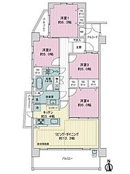 ロイヤルマンション則武新町 4LDKの間取図画像