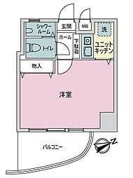 ナビシティ大須2 1Kの間取図画像
