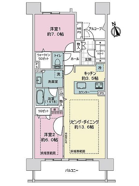 間取りを拡大表示