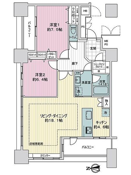 間取りを拡大表示