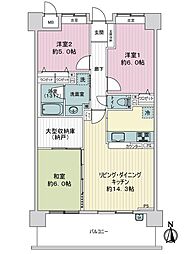 ライオンズマンション楽々園第3 3LDKの間取り
