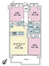 モントーレ井尻 3LDKの間取図画像
