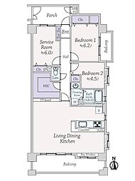 間取図画像 2SLDK