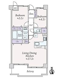 間取図画像 2LDK