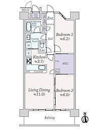 間取図画像 2LDK