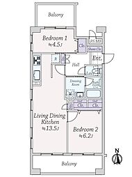 間取図画像 2LDK