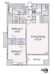 間取図画像 2LDK