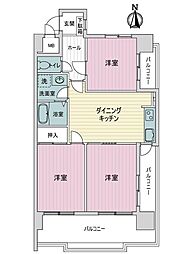 ルミエール御池 3DKの間取図画像