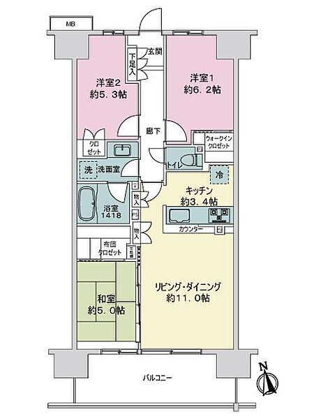 間取りを拡大表示