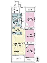 アンシア西新井 3LDKの間取図画像